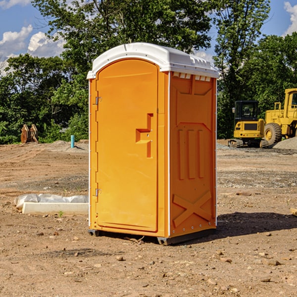 how often are the porta potties cleaned and serviced during a rental period in Western Lake